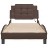 vidaXL Bed Frame with LED without Mattress "Zadar" Brown 100x200 cm