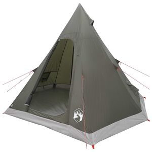 vidaXL 3 person Arm&eacute;gr&ouml;n 185T Polyester med PU-bel&auml;ggning