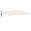vidaXL Markis inf&auml;llbar gr&auml;ddvit 4x3 m tyg&aluminium