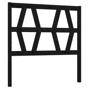 vidaXL S&auml;nggavel svart 81x4x100 cm massiv furu