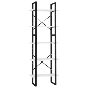 vidaXL Bokhylla med 5 hyllplan vit 60x30x175 cm konstruerat tr&auml;