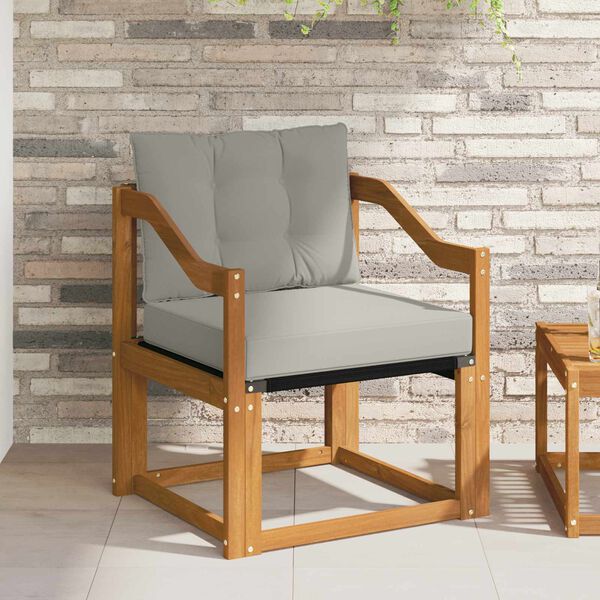 vidaXL Utomhussoffset Massivt Akaciatr&auml; och Textilene