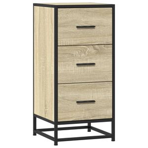 vidaXL Sk&aring;p sonoma-ek 35,5x35x76 cm konstruerat tr&auml; och metall