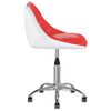 vidaXL Snurrbar matstol r&ouml;d och vit konstl&auml;der