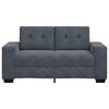 vidaXL Loveseat soffa m&ouml;rkgr&aring; 160x77x82 cm sammet