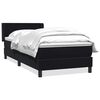 vidaXL Rams&auml;ng med madrass svart 100x220 cm sammet