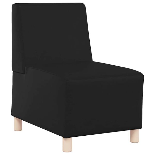 vidaXL Modulsofa utan armst&ouml;d 2 pcs Svart 55 x 74 x 82 cm Konstl&auml;der
