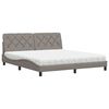 vidaXL S&auml;ng med madrass taupe 180x200 cm tyg