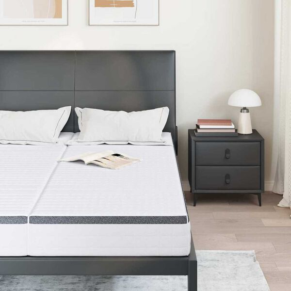 vidaXL Madrass 2 pcs Vitt och Gr&aring;tt 70 x 200 cm Bonellfj&auml;der