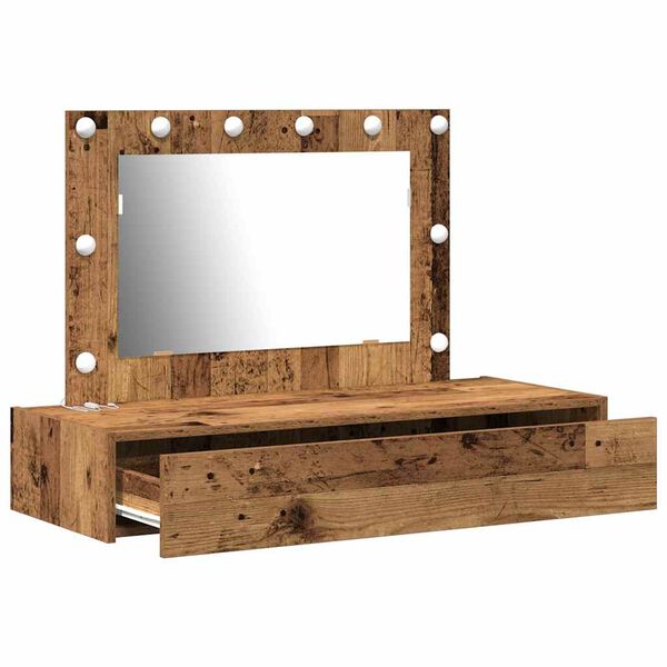 vidaXL Smyckebord med låda Brun 100 x 40 x 70 cm Konstruerat trä