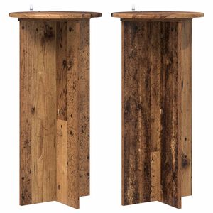 vidaXL V&auml;xtst&auml;ll 2 pcs Gammalt tr&auml; 40 x 40 x 80 cm Konstruerat tr&auml;
