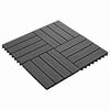 vidaXL Terrassplattor 3D-design 11 pcs Svart 30 x 30 cm WPC