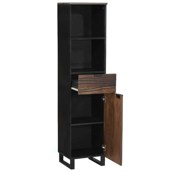 vidaXL Badrumsskåp med handfat Valnöt 38 x 33 x 160 cm Konstruerat trä