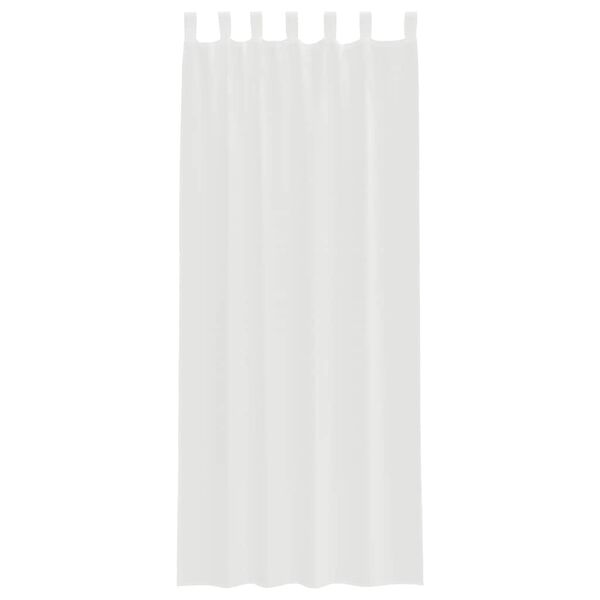 vidaXL Voile gardiner med öglor 2 st vit 140x260 cm