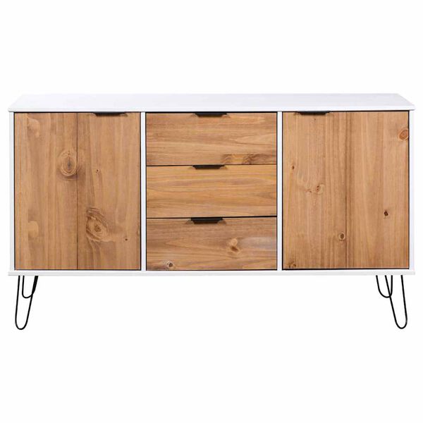 vidaXL Sideboard New York 130,6 x 43 x 73,6 cm Massiv furu