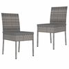 vidaXL Matstolar f&ouml;r tr&auml;dg&aring;rd 2 st konstrotting gr&aring;