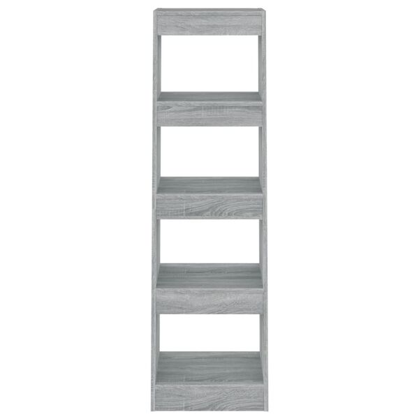 vidaXL Bokhylla/Rumsavdelare gr&aring; sonoma-ek 40x30x135 cm