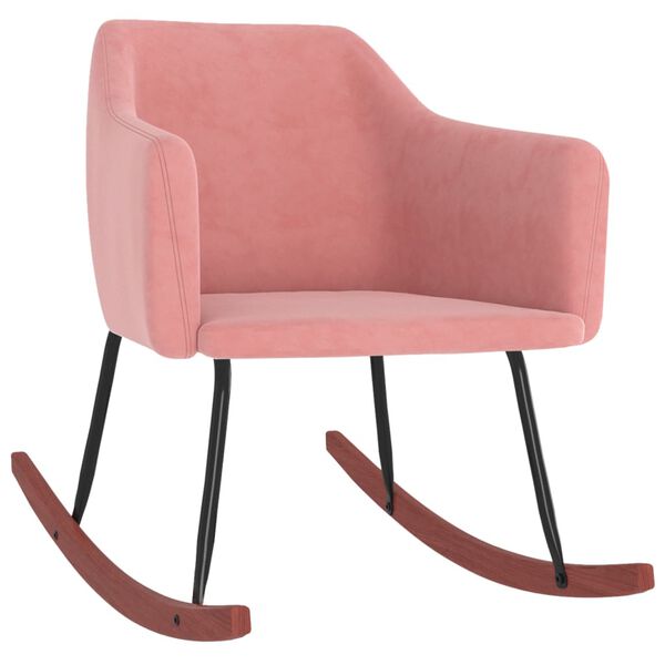 vidaXL Gungstol rosa sammet