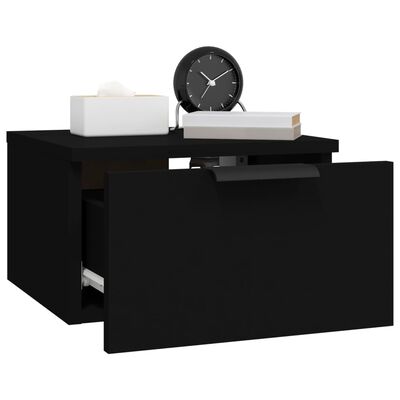 vidaXL Väggmonterade sängbord 2 st svart 34x30x20 cm