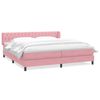vidaXL Res&aring;rs&auml;ng med madrasser rosa 180x210 cm sammet
