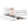 vidaXL S&auml;ngram utan madrass vit 75x190 cm massiv furu