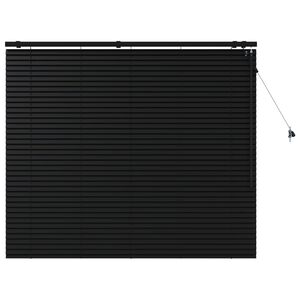 vidaXL Persienn Svart 135 x 130 cm 35 mm Massivt Paulownia-tr&auml;