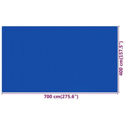 vidaXL Tältmatta 400x700 cm blå HDPE