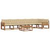 vidaXL Utomhussoffset med kudde 7 pcs Naturlig och Beige