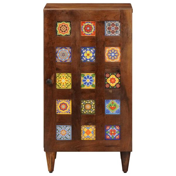 vidaXL Sideboard med lagring Valn&ouml;t 40 x 33 x 75 cm Massivt mangotr&auml;