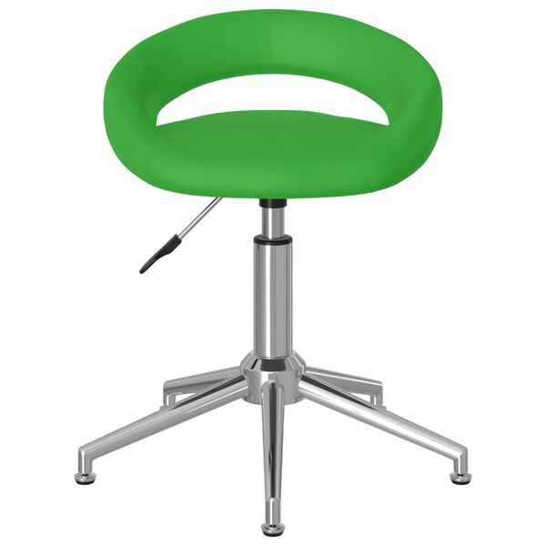 vidaXL Snurrbara matstolar 2 st gr&ouml;n konstl&auml;der