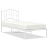 vidaXL S&auml;ngram med huvudgavel metall vit 80x200 cm