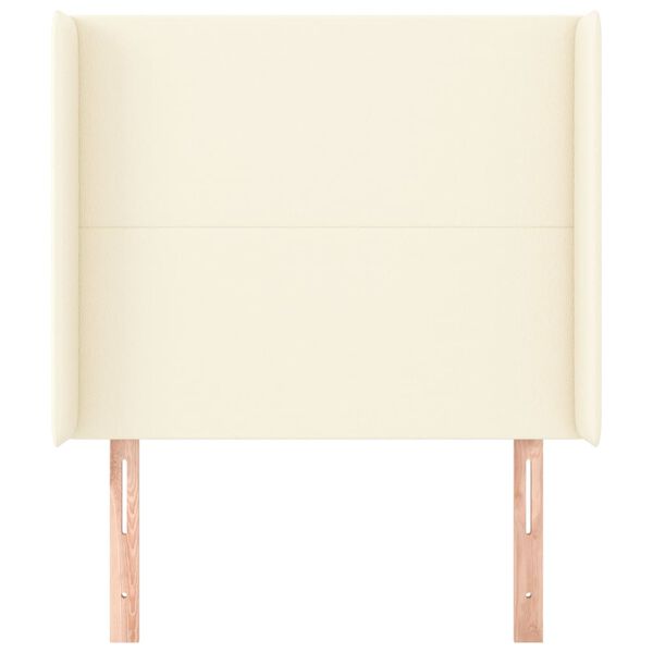 vidaXL S&auml;nggavel med kanter gr&auml;ddvit 103x16x118/128 cm konstl&auml;der