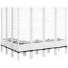 vidaXL Odlingslåda med spaljé vit 160x120x142 cm PP