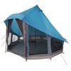 vidaXL Tipi T&auml;lt med tak med lagring Bl&aring; 404 x 370 x 270 cm taffeta
