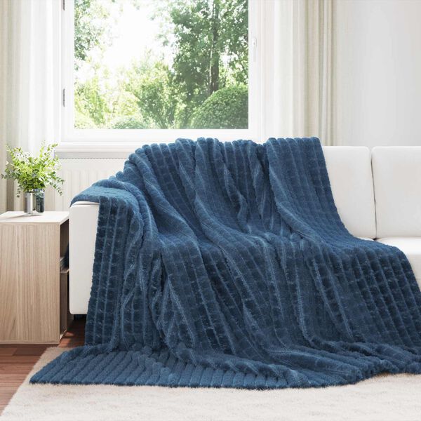 vidaXL Filtar 6 pcs M&ouml;rkbl&aring; 270 x 240 cm Fleece
