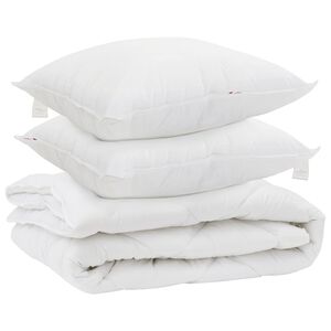 vidaXL All-s&auml;song Duvet med kudde 3 st Vit Mikrofiber