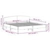 vidaXL S&auml;ngram utan madrass vit 200x200 cm massiv furu