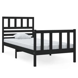 vidaXL S&auml;ngram massiv furu 75x190 cm svart