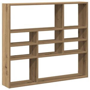 vidaXL V&auml;gghylla artisan ek 90x16x78 cm konstruerat tr&auml;