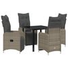 vidaXL Tr&auml;dg&aring;rdsm&ouml;belset 5 st Beige konstrotting