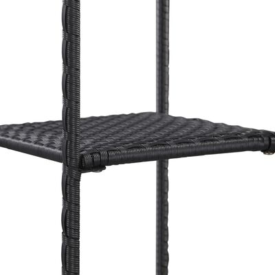 vidaXL Förvaringshylla svart 30x30x150 cm konstrotting
