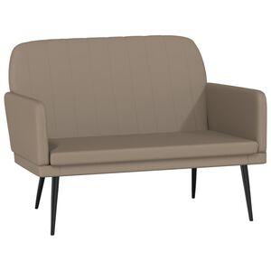 vidaXL B&auml;nk cappuccino 107x80x81 cm konstl&auml;der