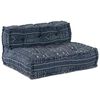 vidaXL Modul&auml;r soffa Geometriskt 4 pcs Indigo 70 x 70 x 56 cm tyg