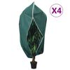 vidaXL Fiberdukar med blixtl&aring;s 4 st 70 g/m&sup2; 1,55x1,55 m