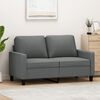vidaXL Soffa 2-sits mörkgrå 120 cm tyg