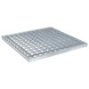 vidaXL Galler Silver 40 x 40 x 2 cm Varmf&ouml;rzinkad st&aring;l