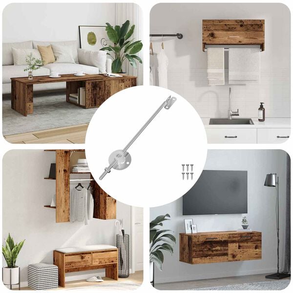 vidaXL Locket st&ouml;dg&aring;ngj&auml;rn 12 pcs Silver 194 x 36 x 18 mm J&auml;rn