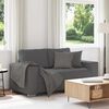 vidaXL Loveseat soffa m&ouml;rkgr&aring; 120 cm manchestertyg