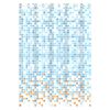 EISL Duschdraperi med bl&aring;-orange mosaik-m&ouml;nster 200x180x0,2 cm
