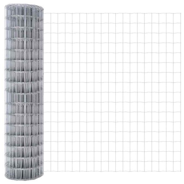 vidaXL Eurogärdsel 1 x 25 m PVC-belagt järn